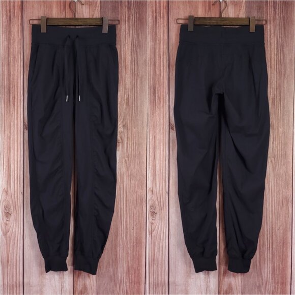 Lululemon Womens Size 2 Dance Studio Mid-Rise Joggers Black Athleisure W5ENMS - Picture 1 of 11